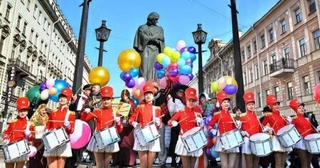 Парад барабанщиков на Невском